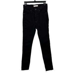 Madewell  jeans black 10" high rise skinny size 25